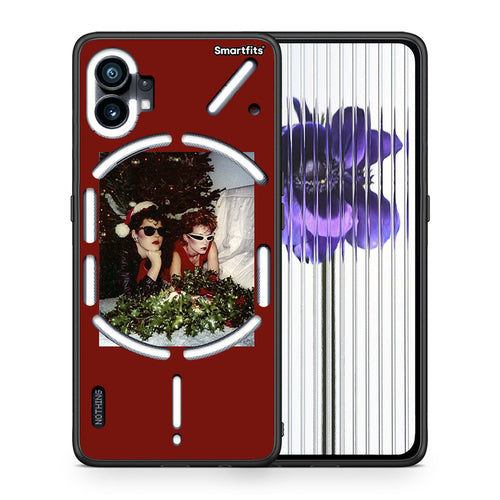 Θήκη Nothing Phone 1 Waiting For Xmas από τη Smartfits με σχέδιο στο πίσω μέρος και μαύρο περίβλημα | Nothing Phone 1 Waiting For Xmas case with colorful back and black bezels