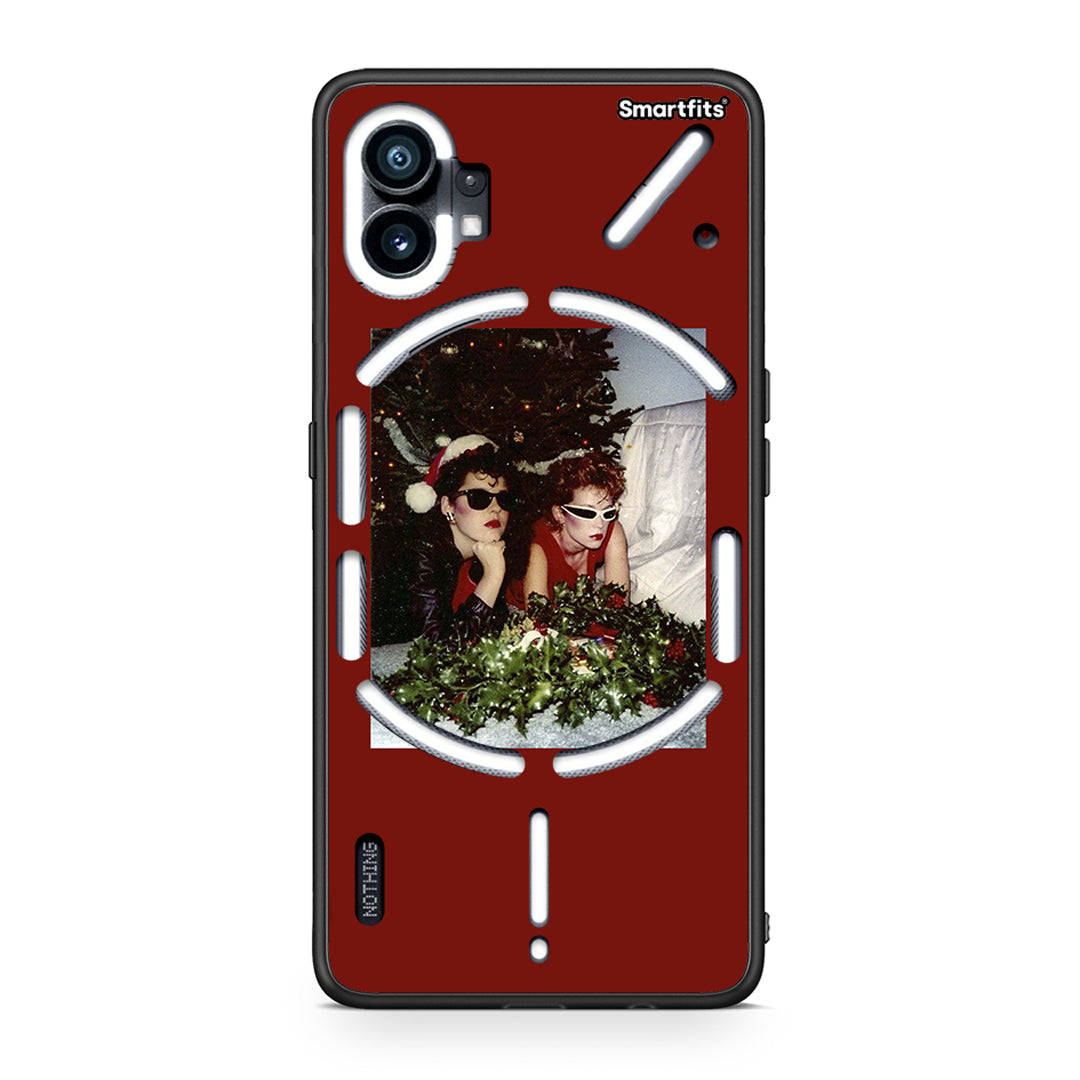 Nothing Phone 1 Waiting For Xmas θήκη από τη Smartfits με σχέδιο στο πίσω μέρος και μαύρο περίβλημα | Smartphone case with colorful back and black bezels by Smartfits