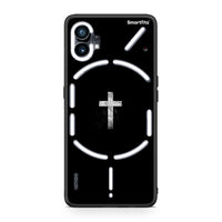 Thumbnail for Nothing Phone 1 White Cross θήκη από τη Smartfits με σχέδιο στο πίσω μέρος και μαύρο περίβλημα | Smartphone case with colorful back and black bezels by Smartfits