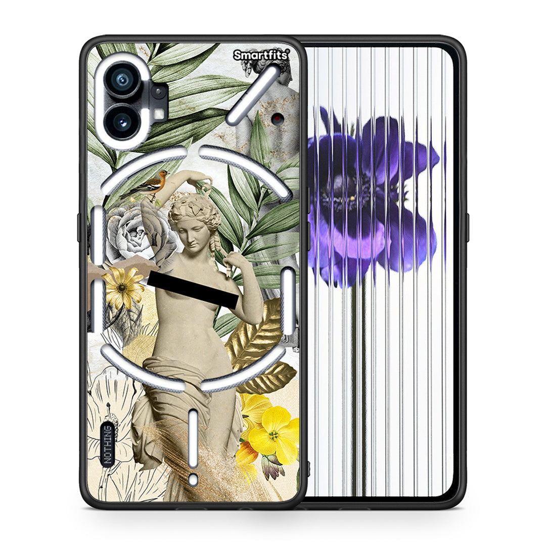 Θήκη Nothing Phone 1 Woman Statue από τη Smartfits με σχέδιο στο πίσω μέρος και μαύρο περίβλημα | Nothing Phone 1 Woman Statue case with colorful back and black bezels