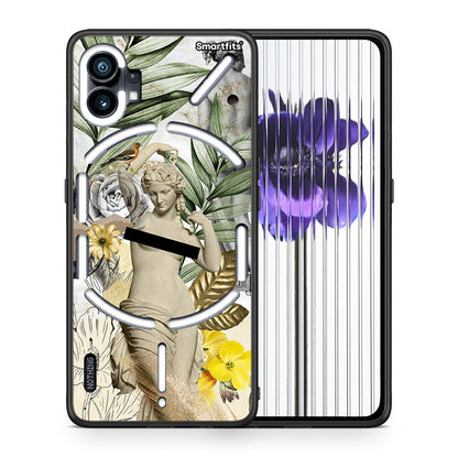 Θήκη Nothing Phone 1 Woman Statue από τη Smartfits με σχέδιο στο πίσω μέρος και μαύρο περίβλημα | Nothing Phone 1 Woman Statue case with colorful back and black bezels