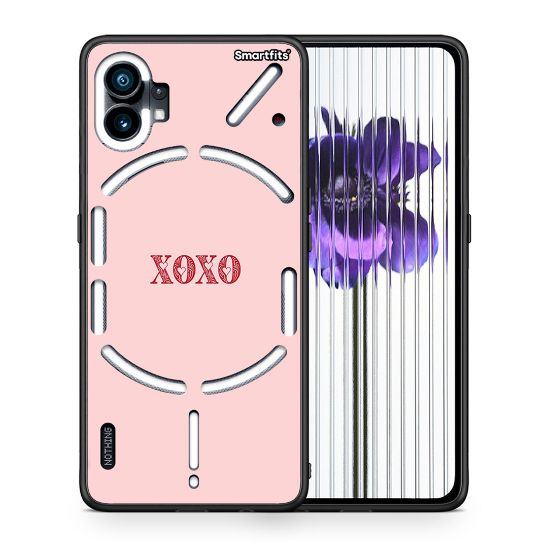 Θήκη Nothing Phone 1 XOXO Love από τη Smartfits με σχέδιο στο πίσω μέρος και μαύρο περίβλημα | Nothing Phone 1 XOXO Love case with colorful back and black bezels