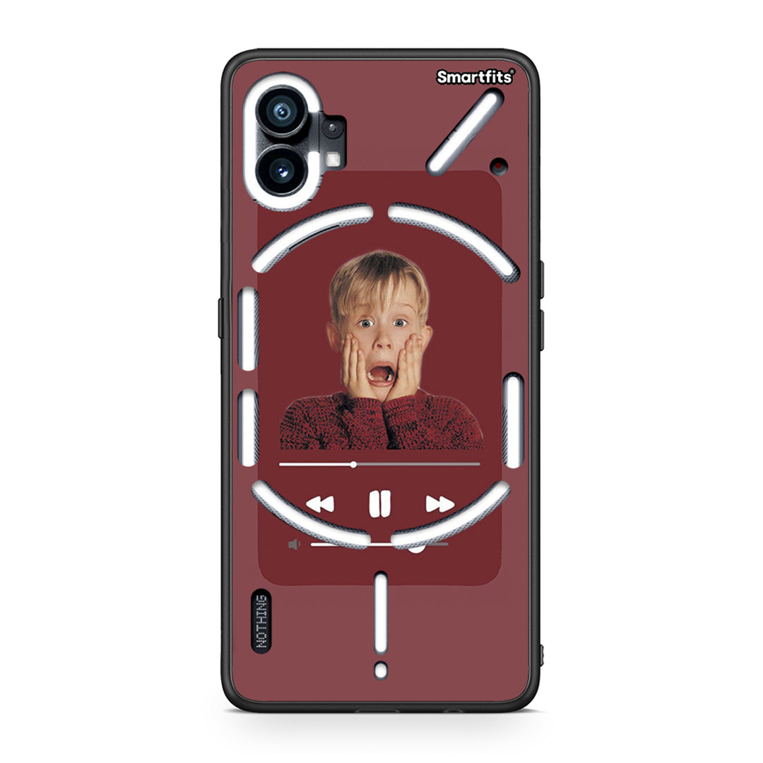 Nothing Phone 1 Xmas Alone Music θήκη από τη Smartfits με σχέδιο στο πίσω μέρος και μαύρο περίβλημα | Smartphone case with colorful back and black bezels by Smartfits