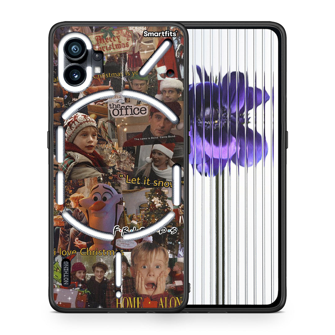 Θήκη Nothing Phone 1 Xmas Wishes από τη Smartfits με σχέδιο στο πίσω μέρος και μαύρο περίβλημα | Nothing Phone 1 Xmas Wishes case with colorful back and black bezels