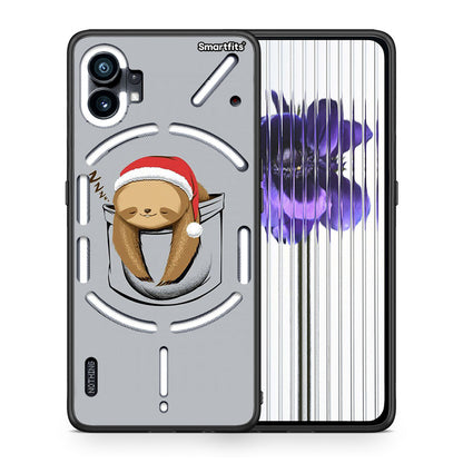 Θήκη Nothing Phone 1 Xmas Zzzz από τη Smartfits με σχέδιο στο πίσω μέρος και μαύρο περίβλημα | Nothing Phone 1 Xmas Zzzz case with colorful back and black bezels