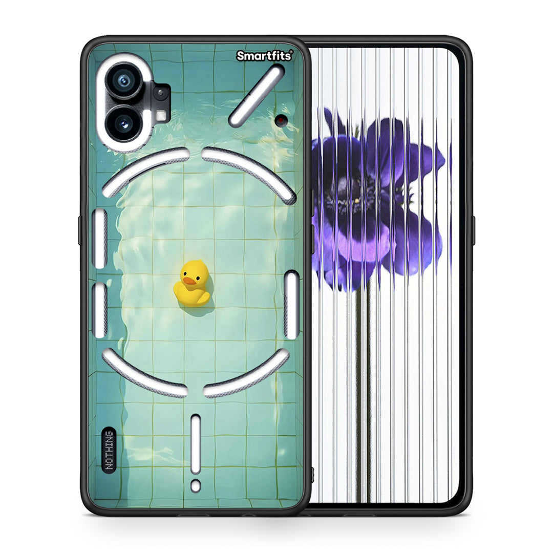 Θήκη Nothing Phone 1 Yellow Duck από τη Smartfits με σχέδιο στο πίσω μέρος και μαύρο περίβλημα | Nothing Phone 1 Yellow Duck case with colorful back and black bezels