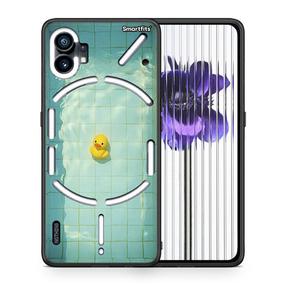 Θήκη Nothing Phone 1 Yellow Duck από τη Smartfits με σχέδιο στο πίσω μέρος και μαύρο περίβλημα | Nothing Phone 1 Yellow Duck case with colorful back and black bezels