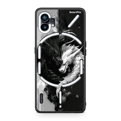 Nothing Phone 1 Yin Yang Θήκη από τη Smartfits με σχέδιο στο πίσω μέρος και μαύρο περίβλημα | Smartphone case with colorful back and black bezels by Smartfits