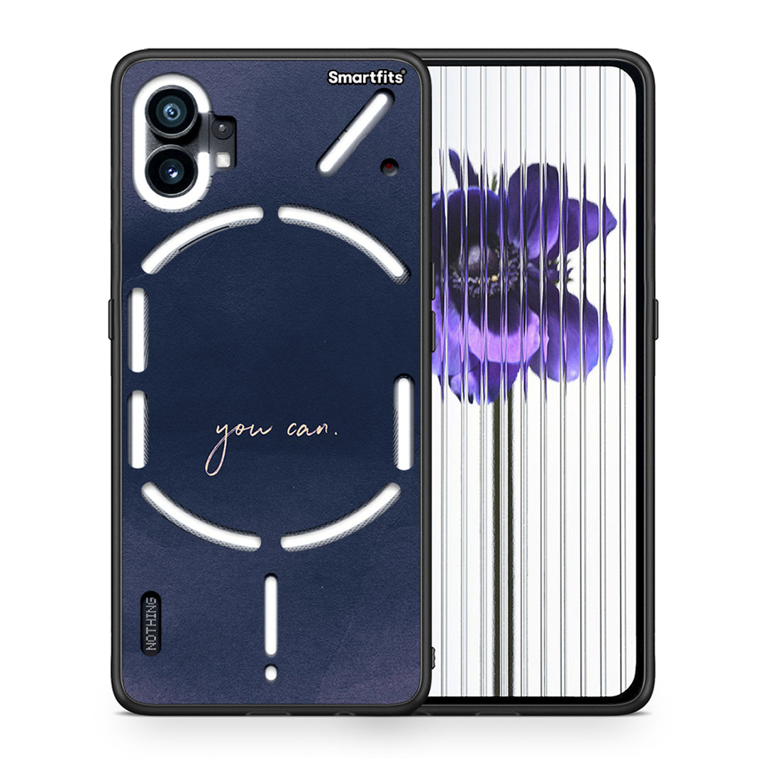Θήκη Nothing Phone 1 You Can από τη Smartfits με σχέδιο στο πίσω μέρος και μαύρο περίβλημα | Nothing Phone 1 You Can case with colorful back and black bezels