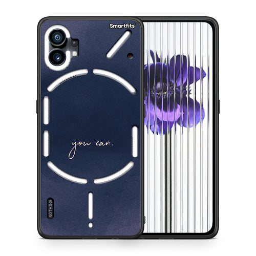 Θήκη Nothing Phone 1 You Can από τη Smartfits με σχέδιο στο πίσω μέρος και μαύρο περίβλημα | Nothing Phone 1 You Can case with colorful back and black bezels
