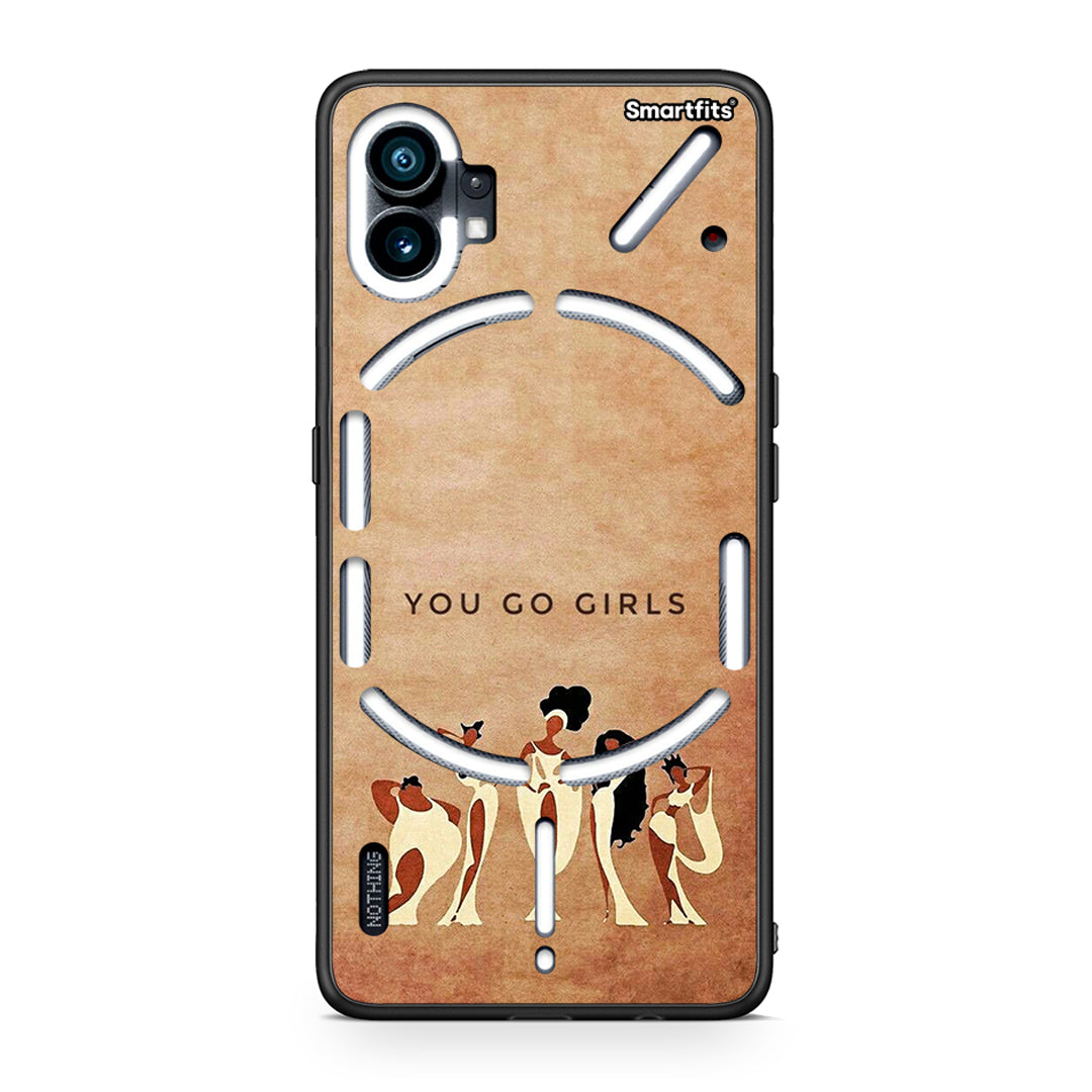 Nothing Phone 1 You Go Girl θήκη από τη Smartfits με σχέδιο στο πίσω μέρος και μαύρο περίβλημα | Smartphone case with colorful back and black bezels by Smartfits