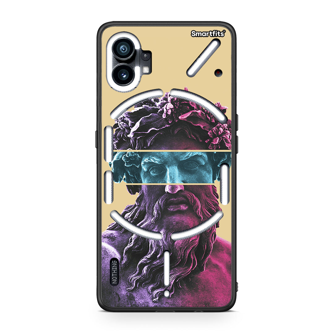 Nothing Phone 1 Zeus Art Θήκη Αγίου Βαλεντίνου από τη Smartfits με σχέδιο στο πίσω μέρος και μαύρο περίβλημα | Smartphone case with colorful back and black bezels by Smartfits