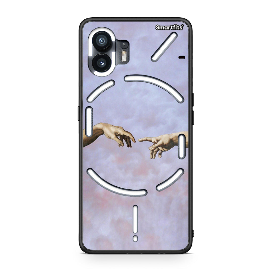 Nothing Phone 2 Adam Hand θήκη από τη Smartfits με σχέδιο στο πίσω μέρος και μαύρο περίβλημα | Smartphone case with colorful back and black bezels by Smartfits