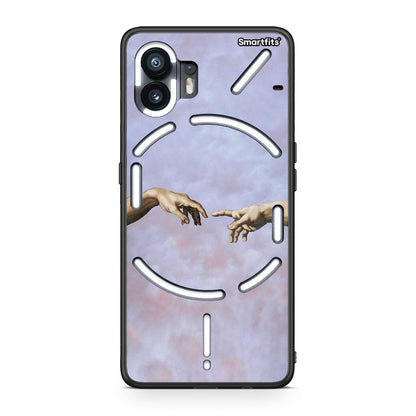 Nothing Phone 2 Adam Hand θήκη από τη Smartfits με σχέδιο στο πίσω μέρος και μαύρο περίβλημα | Smartphone case with colorful back and black bezels by Smartfits