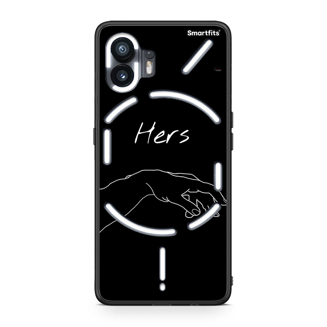 Nothing Phone 2 Aeshetic Love 1 Θήκη Αγίου Βαλεντίνου από τη Smartfits με σχέδιο στο πίσω μέρος και μαύρο περίβλημα | Smartphone case with colorful back and black bezels by Smartfits