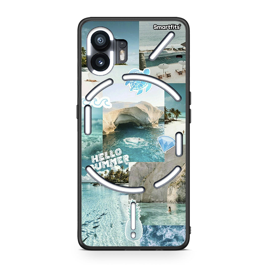 Nothing Phone 2 Aesthetic Summer Θήκη από τη Smartfits με σχέδιο στο πίσω μέρος και μαύρο περίβλημα | Smartphone case with colorful back and black bezels by Smartfits