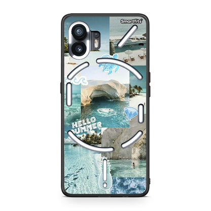 Nothing Phone 2 Aesthetic Summer Θήκη από τη Smartfits με σχέδιο στο πίσω μέρος και μαύρο περίβλημα | Smartphone case with colorful back and black bezels by Smartfits