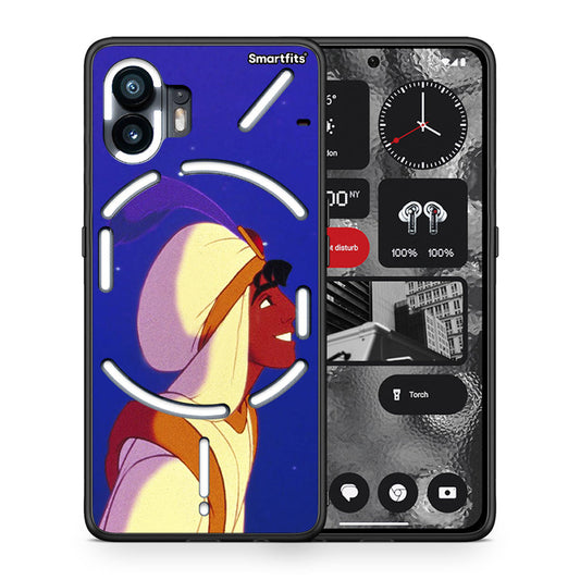Θήκη Nothing Phone 2 Alladin And Jasmine Love 1 από τη Smartfits με σχέδιο στο πίσω μέρος και μαύρο περίβλημα | Nothing Phone 2 Alladin And Jasmine Love 1 case with colorful back and black bezels