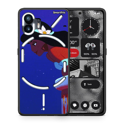 Θήκη Nothing Phone 2 Alladin And Jasmine Love 2 από τη Smartfits με σχέδιο στο πίσω μέρος και μαύρο περίβλημα | Nothing Phone 2 Alladin And Jasmine Love 2 case with colorful back and black bezels