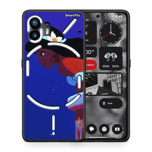 Θήκη Nothing Phone 2 Alladin And Jasmine Love 2 από τη Smartfits με σχέδιο στο πίσω μέρος και μαύρο περίβλημα | Nothing Phone 2 Alladin And Jasmine Love 2 case with colorful back and black bezels
