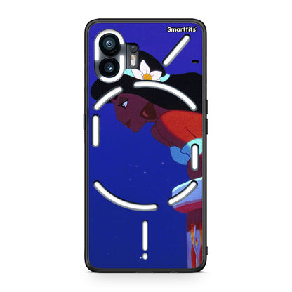Nothing Phone 2 Alladin And Jasmine Love 2 θήκη από τη Smartfits με σχέδιο στο πίσω μέρος και μαύρο περίβλημα | Smartphone case with colorful back and black bezels by Smartfits