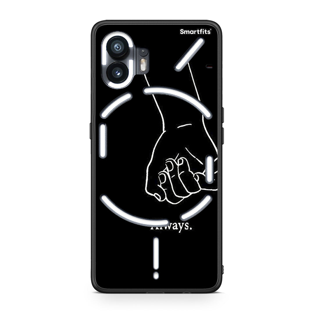 Nothing Phone 2 Always & Forever 1 Θήκη Αγίου Βαλεντίνου από τη Smartfits με σχέδιο στο πίσω μέρος και μαύρο περίβλημα | Smartphone case with colorful back and black bezels by Smartfits
