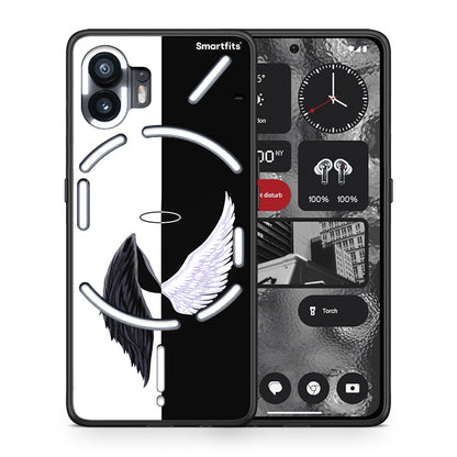Θήκη Nothing Phone 2 Angels Demons από τη Smartfits με σχέδιο στο πίσω μέρος και μαύρο περίβλημα | Nothing Phone 2 Angels Demons case with colorful back and black bezels