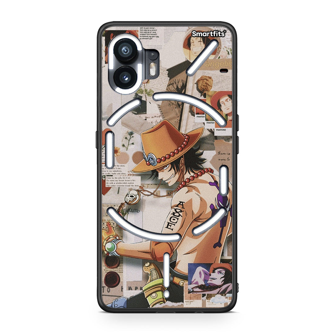 Nothing Phone 2 Anime Collage θήκη από τη Smartfits με σχέδιο στο πίσω μέρος και μαύρο περίβλημα | Smartphone case with colorful back and black bezels by Smartfits