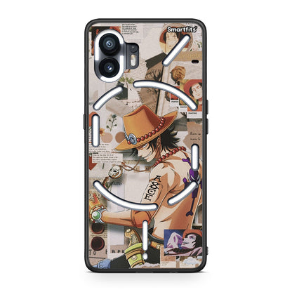 Nothing Phone 2 Anime Collage θήκη από τη Smartfits με σχέδιο στο πίσω μέρος και μαύρο περίβλημα | Smartphone case with colorful back and black bezels by Smartfits