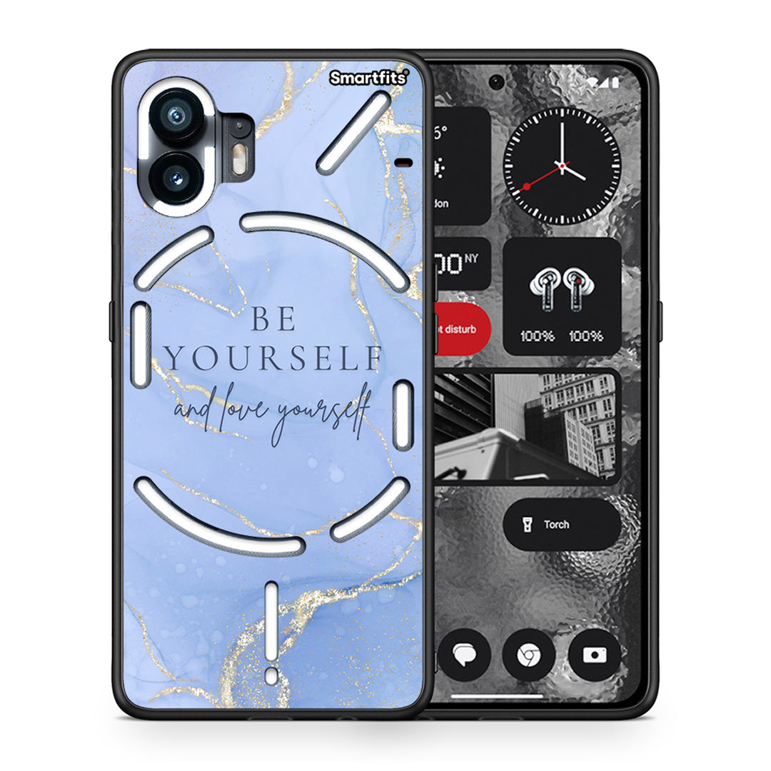 Θήκη Nothing Phone 2 Be Yourself από τη Smartfits με σχέδιο στο πίσω μέρος και μαύρο περίβλημα | Nothing Phone 2 Be Yourself case with colorful back and black bezels