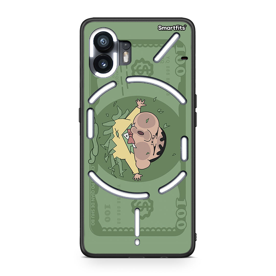 Nothing Phone 2 Big Money Θήκη Αγίου Βαλεντίνου από τη Smartfits με σχέδιο στο πίσω μέρος και μαύρο περίβλημα | Smartphone case with colorful back and black bezels by Smartfits