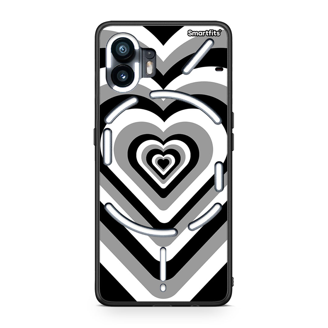 Nothing Phone 2 Black Hearts θήκη από τη Smartfits με σχέδιο στο πίσω μέρος και μαύρο περίβλημα | Smartphone case with colorful back and black bezels by Smartfits