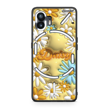 Nothing Phone 2 Bubble Daisies θήκη από τη Smartfits με σχέδιο στο πίσω μέρος και μαύρο περίβλημα | Smartphone case with colorful back and black bezels by Smartfits