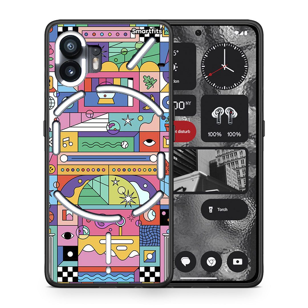 Θήκη Nothing Phone 2 Bubbles Soap από τη Smartfits με σχέδιο στο πίσω μέρος και μαύρο περίβλημα | Nothing Phone 2 Bubbles Soap case with colorful back and black bezels