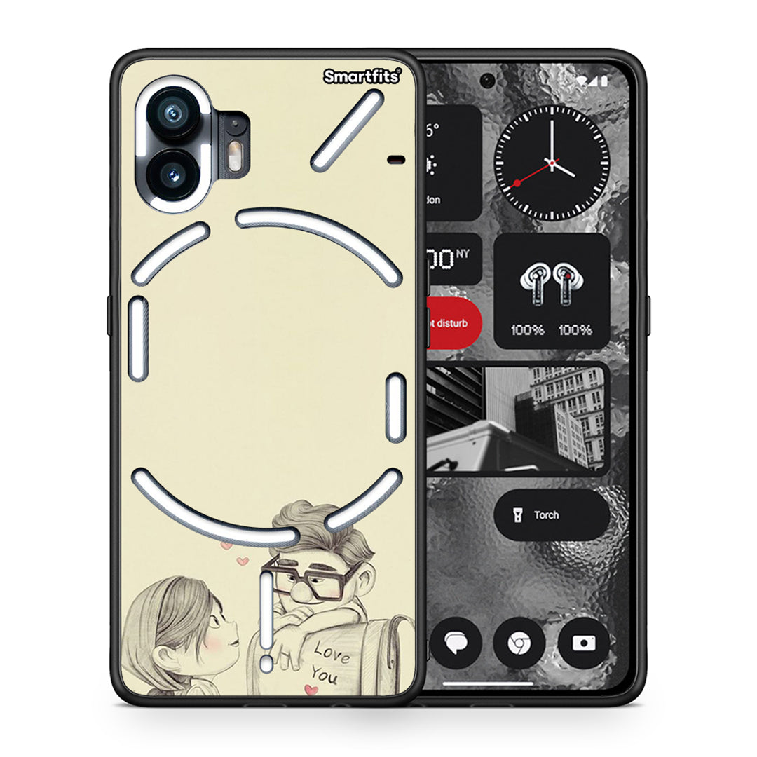 Θήκη Nothing Phone 2 Carl And Ellie από τη Smartfits με σχέδιο στο πίσω μέρος και μαύρο περίβλημα | Nothing Phone 2 Carl And Ellie case with colorful back and black bezels