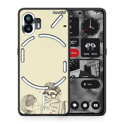 Θήκη Nothing Phone 2 Carl And Ellie από τη Smartfits με σχέδιο στο πίσω μέρος και μαύρο περίβλημα | Nothing Phone 2 Carl And Ellie case with colorful back and black bezels