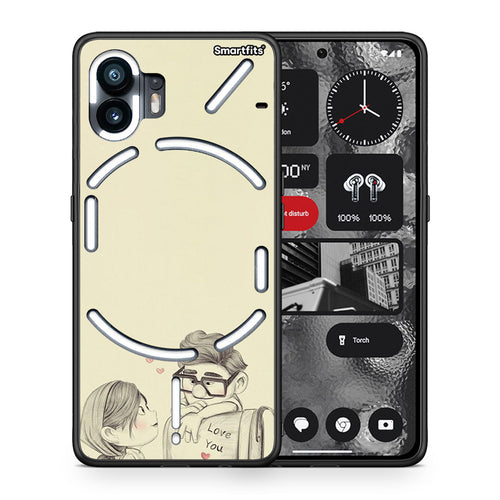 Θήκη Nothing Phone 2 Carl And Ellie από τη Smartfits με σχέδιο στο πίσω μέρος και μαύρο περίβλημα | Nothing Phone 2 Carl And Ellie case with colorful back and black bezels