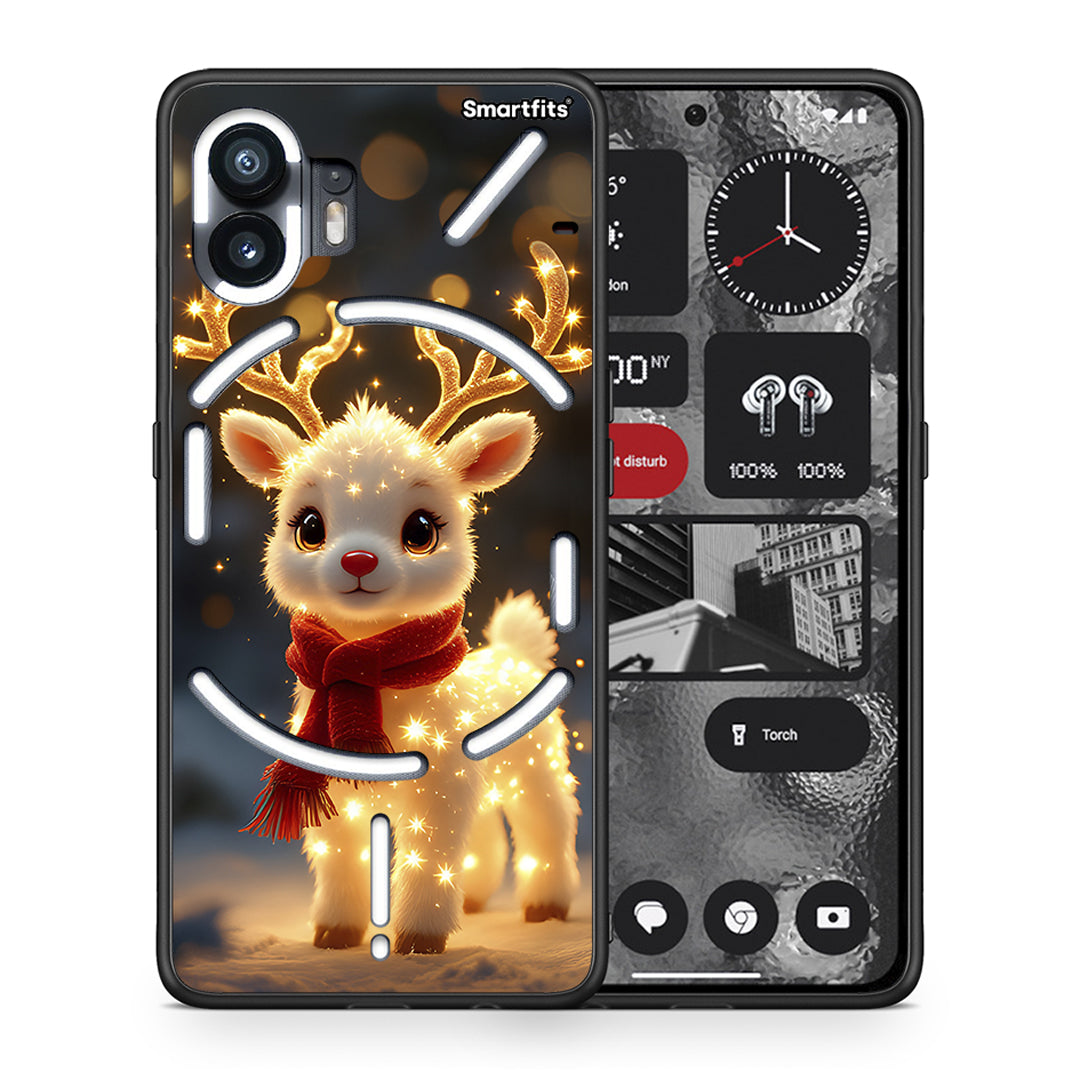 Θήκη Nothing Phone 2 Christmas Cutie από τη Smartfits με σχέδιο στο πίσω μέρος και μαύρο περίβλημα | Nothing Phone 2 Christmas Cutie case with colorful back and black bezels