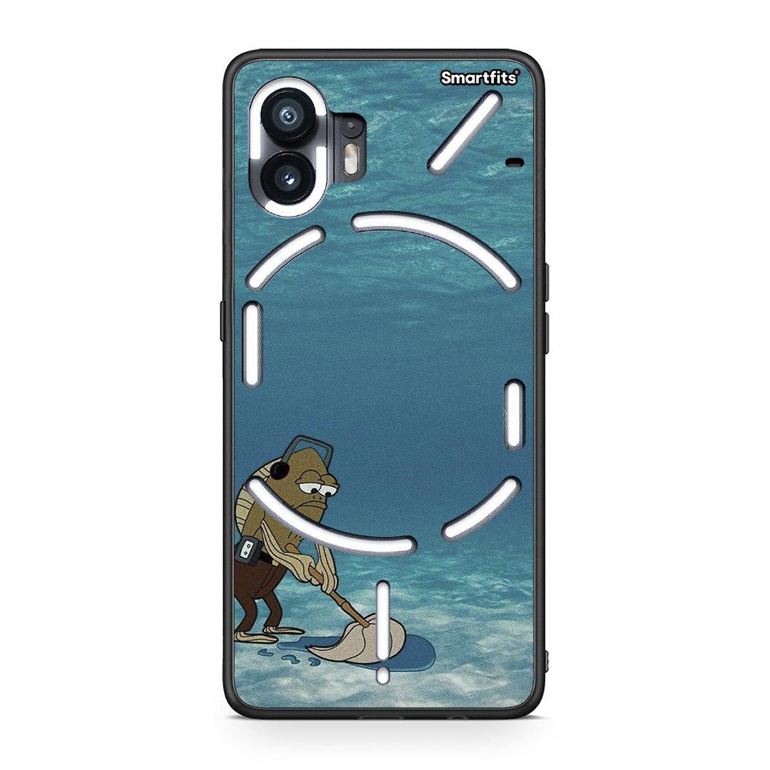 Nothing Phone 2 Clean The Ocean Θήκη από τη Smartfits με σχέδιο στο πίσω μέρος και μαύρο περίβλημα | Smartphone case with colorful back and black bezels by Smartfits