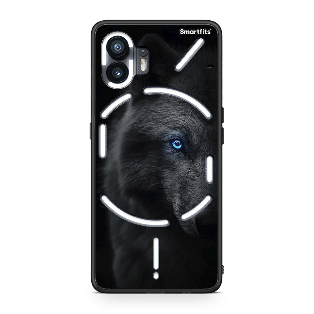 Nothing Phone 2 Dark Wolf θήκη από τη Smartfits με σχέδιο στο πίσω μέρος και μαύρο περίβλημα | Smartphone case with colorful back and black bezels by Smartfits