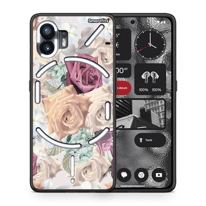 Θήκη Nothing Phone 2 Bouquet Floral από τη Smartfits με σχέδιο στο πίσω μέρος και μαύρο περίβλημα | Nothing Phone 2 Bouquet Floral case with colorful back and black bezels
