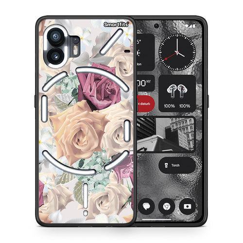 Θήκη Nothing Phone 2 Bouquet Floral από τη Smartfits με σχέδιο στο πίσω μέρος και μαύρο περίβλημα | Nothing Phone 2 Bouquet Floral case with colorful back and black bezels