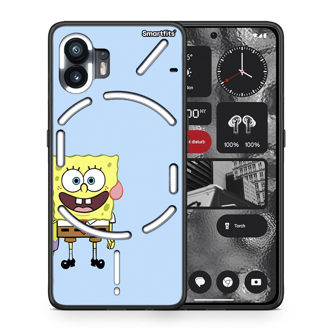 Θήκη Nothing Phone 2 Friends Bob από τη Smartfits με σχέδιο στο πίσω μέρος και μαύρο περίβλημα | Nothing Phone 2 Friends Bob case with colorful back and black bezels