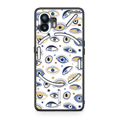 Nothing Phone 2 Ftou Ftou θήκη από τη Smartfits με σχέδιο στο πίσω μέρος και μαύρο περίβλημα | Smartphone case with colorful back and black bezels by Smartfits