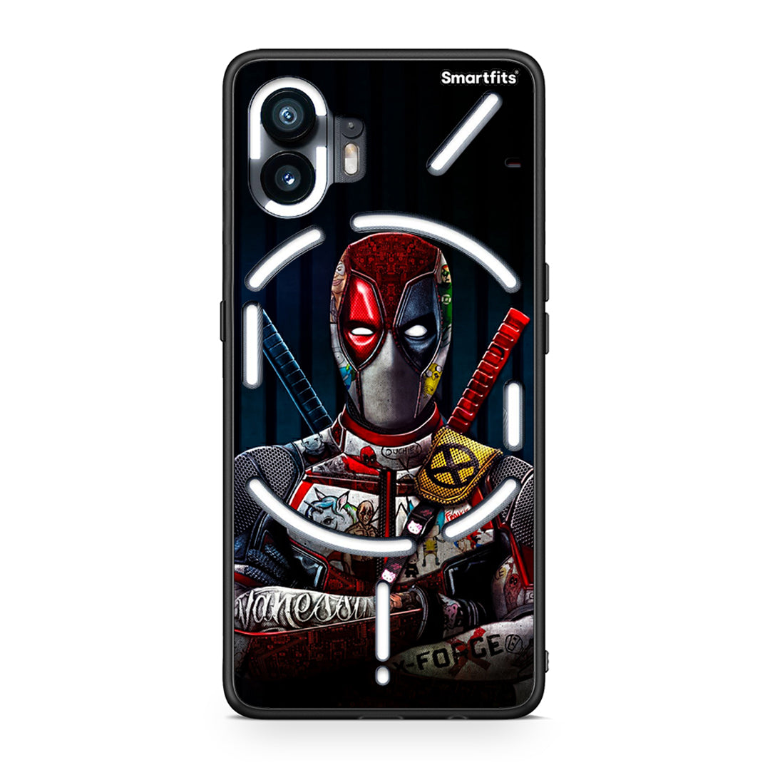 Nothing Phone 2 Funny Guy θήκη από τη Smartfits με σχέδιο στο πίσω μέρος και μαύρο περίβλημα | Smartphone case with colorful back and black bezels by Smartfits