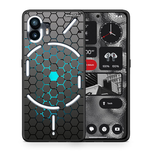 Θήκη Nothing Phone 2 Hexagonal Geometric από τη Smartfits με σχέδιο στο πίσω μέρος και μαύρο περίβλημα | Nothing Phone 2 Hexagonal Geometric case with colorful back and black bezels