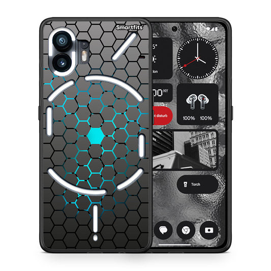 Θήκη Nothing Phone 2 Hexagonal Geometric από τη Smartfits με σχέδιο στο πίσω μέρος και μαύρο περίβλημα | Nothing Phone 2 Hexagonal Geometric case with colorful back and black bezels