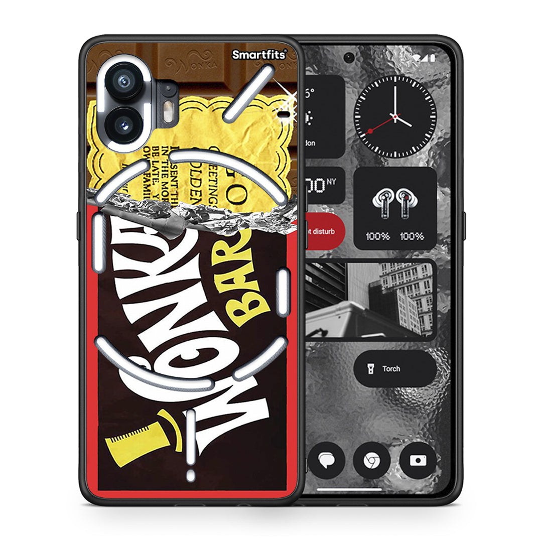 Θήκη Nothing Phone 2 Golden Ticket από τη Smartfits με σχέδιο στο πίσω μέρος και μαύρο περίβλημα | Nothing Phone 2 Golden Ticket case with colorful back and black bezels