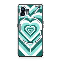 Thumbnail for Nothing Phone 2 Green Hearts θήκη από τη Smartfits με σχέδιο στο πίσω μέρος και μαύρο περίβλημα | Smartphone case with colorful back and black bezels by Smartfits