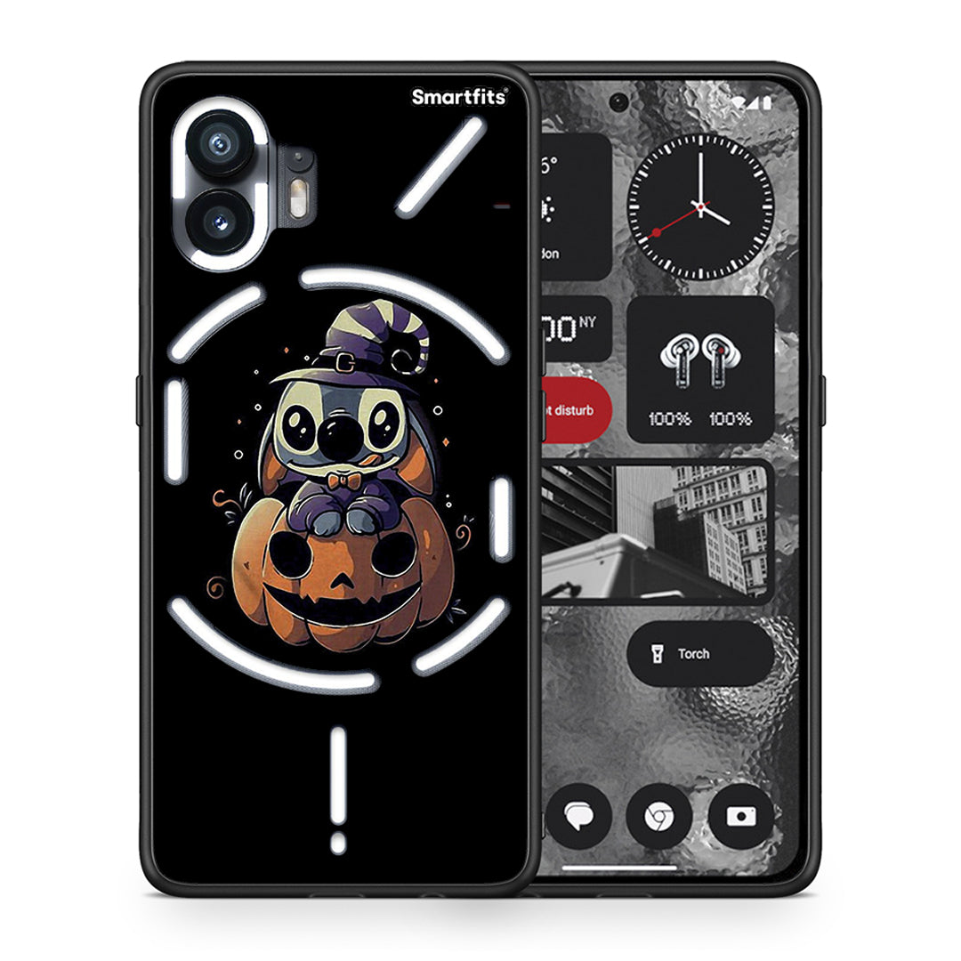 Θήκη Nothing Phone 2 Halloween Stitch από τη Smartfits με σχέδιο στο πίσω μέρος και μαύρο περίβλημα | Nothing Phone 2 Halloween Stitch case with colorful back and black bezels
